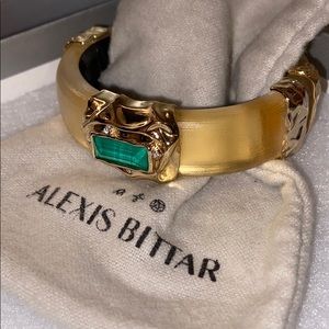 Alexis Bittar gold hinge bracelet
